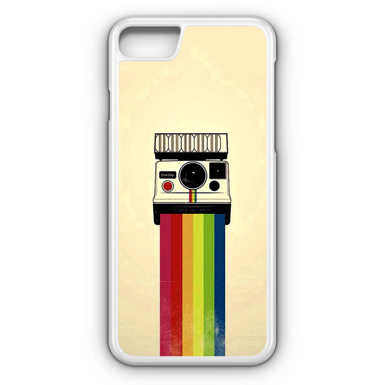 Polaroid Camera Colorful Rainbow iPhone 8 Case