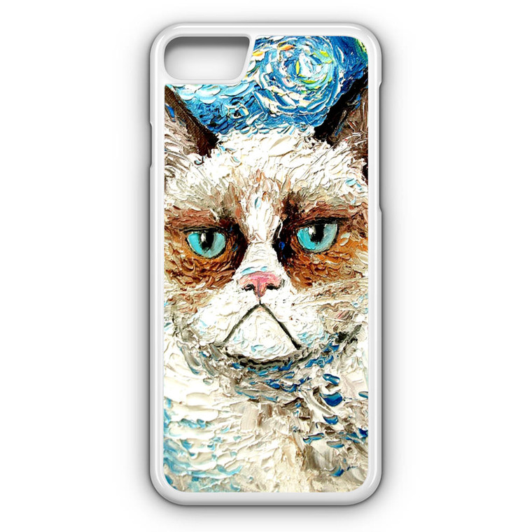 Starry Night Grumpy Cat iPhone 8 Case