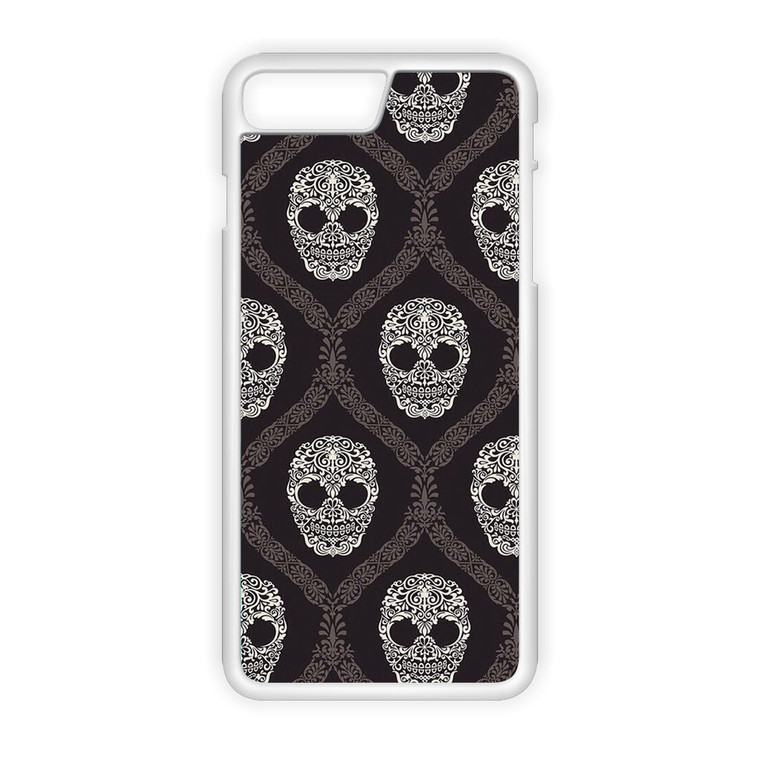 Black Skull Pattern iPhone 8 Plus Case