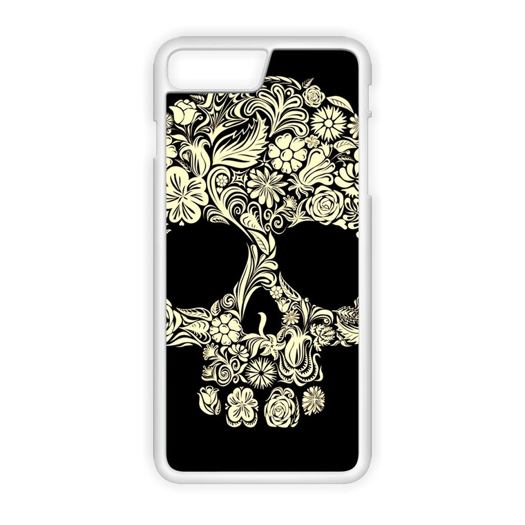 Dark Skull Flowers iPhone 8 Plus Case