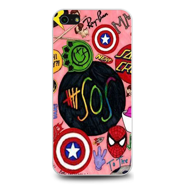 5 SOS Superheroes iPhone 5/5S/SE Case