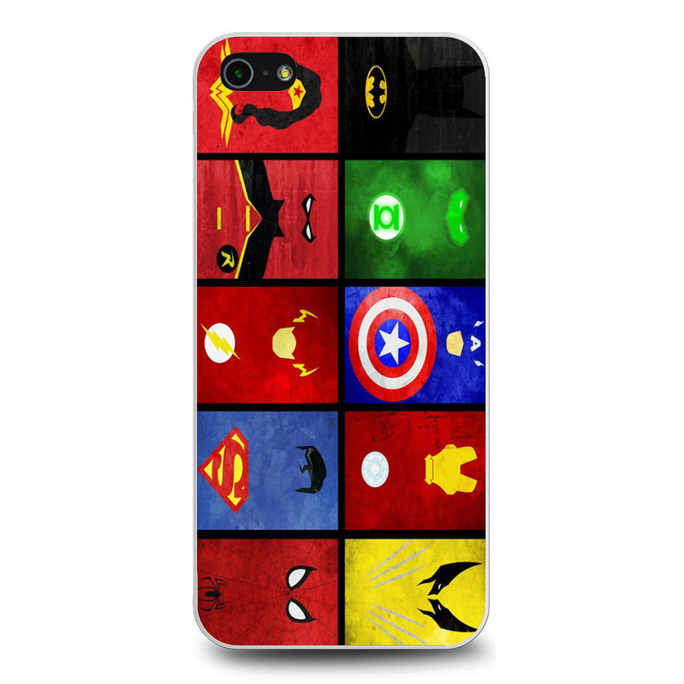 Superhero Collage iPhone 5/5S/SE Case