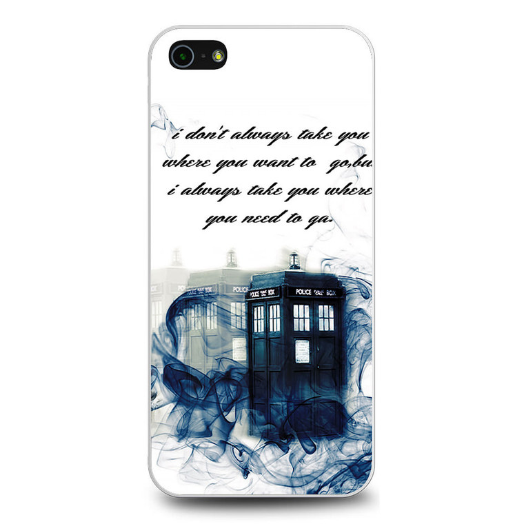 Tardis Doctor Who Smoke Quotes iPhone 5/5S/SE Case