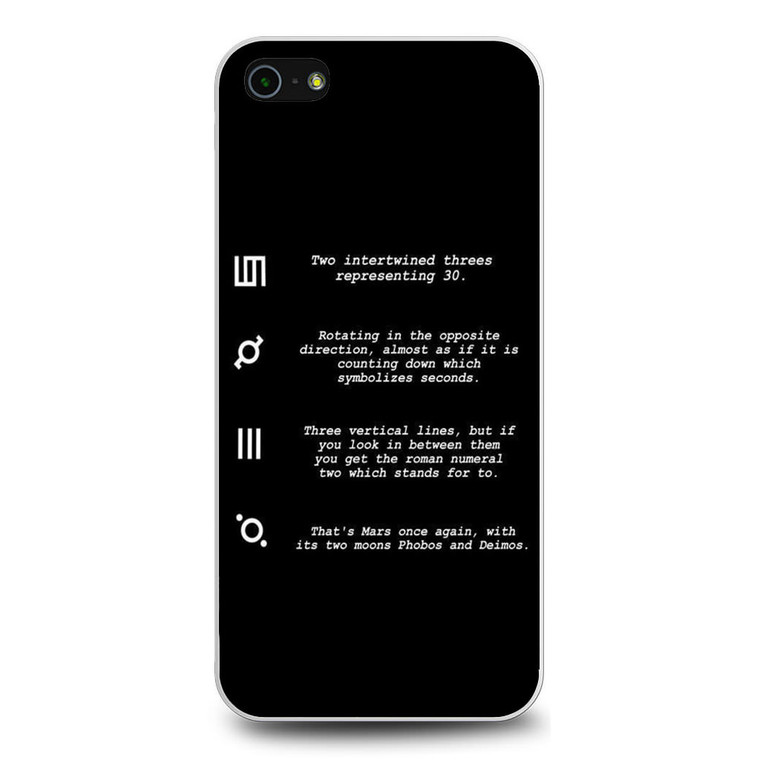 30 Second to Mars Symbol Definition iPhone 5/5S/SE Case