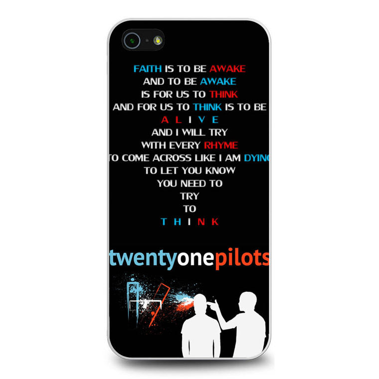 Twenty One Pilots - Car Radio Lyrics iPhone 5/5S/SE Case
