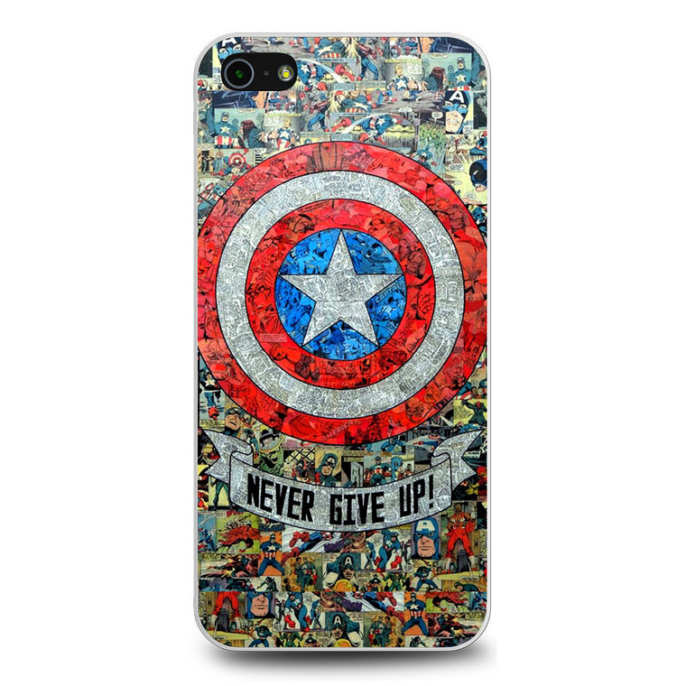Captain America Never Give up iPhone 5/5S/SE Case