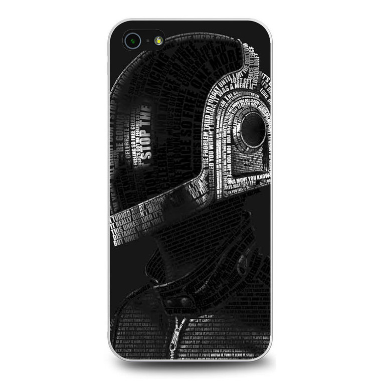 Music Daft Punk Typograph iPhone 5/5S/SE Case