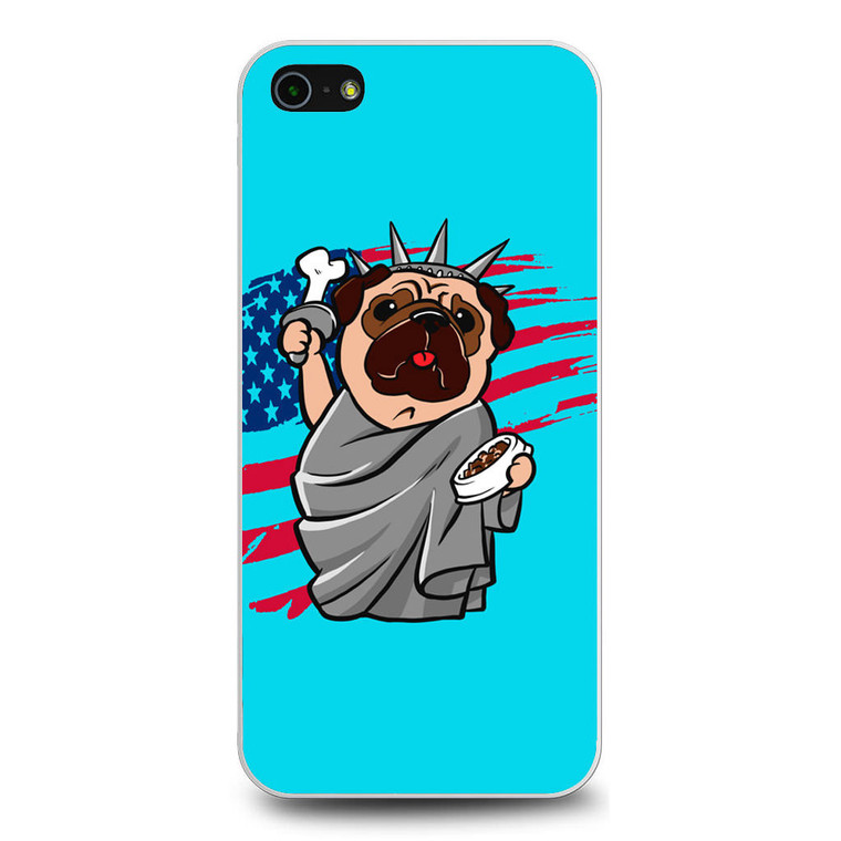 4th of July, Independence day Pug iPhone 5/5S/SE Case