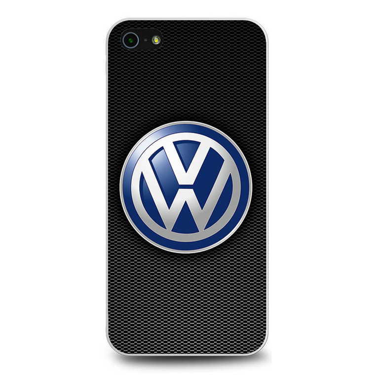 VW Logo Black Carbon iPhone 5/5S/SE Case