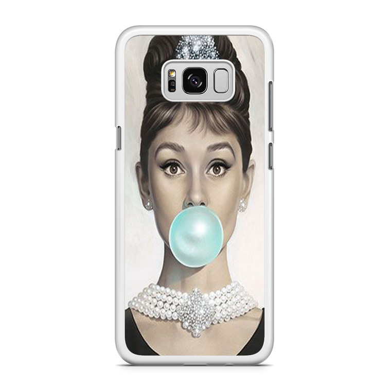 Audrey Hepburn Bubble Blue Samsung Galaxy S8 Case