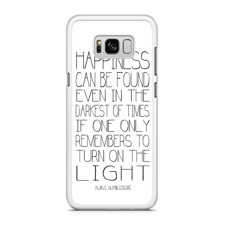 Albus Dumbledore Quotes in White Samsung Galaxy S8 Case