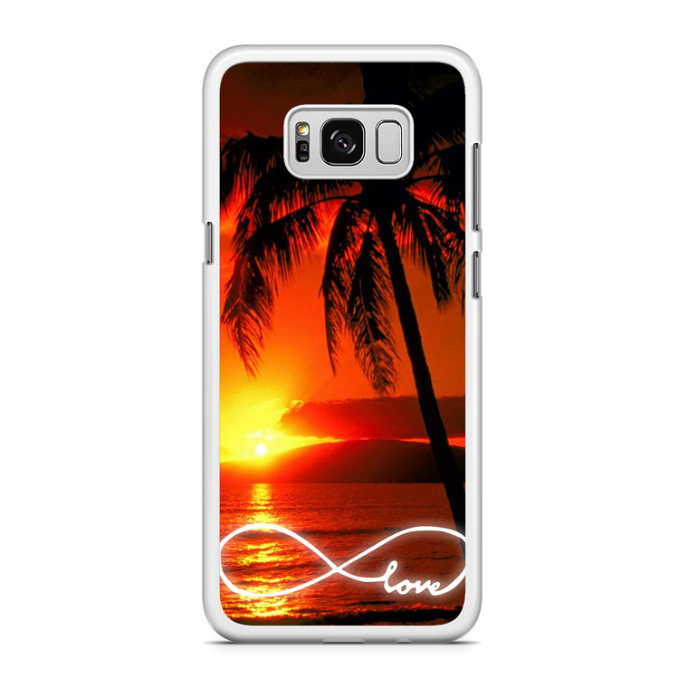 Infinity Love Sunset Beach Samsung Galaxy S8 Case