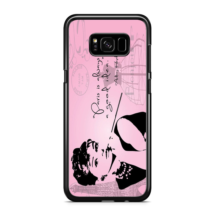 Audrey Hepburn Paris Quotes Samsung Galaxy S8 Plus Case