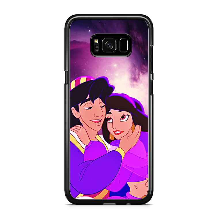 Aladdin and Jasmine Disney In Galaxy Nebula Samsung Galaxy S8 Plus Case