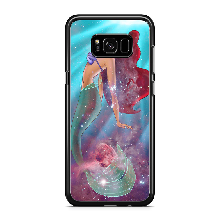 Ariel the Little Mermaid on Galaxy Nebula Samsung Galaxy S8 Plus Case