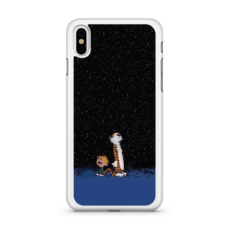 Calvin and Hobbes Space iPhone X Case