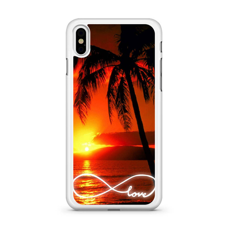 Infinity Love Sunset Beach iPhone X Case