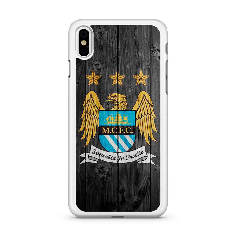 Manchester City Wood Art iPhone X Case