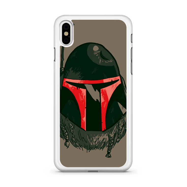 Boba Fett Black Helmet iPhone X Case