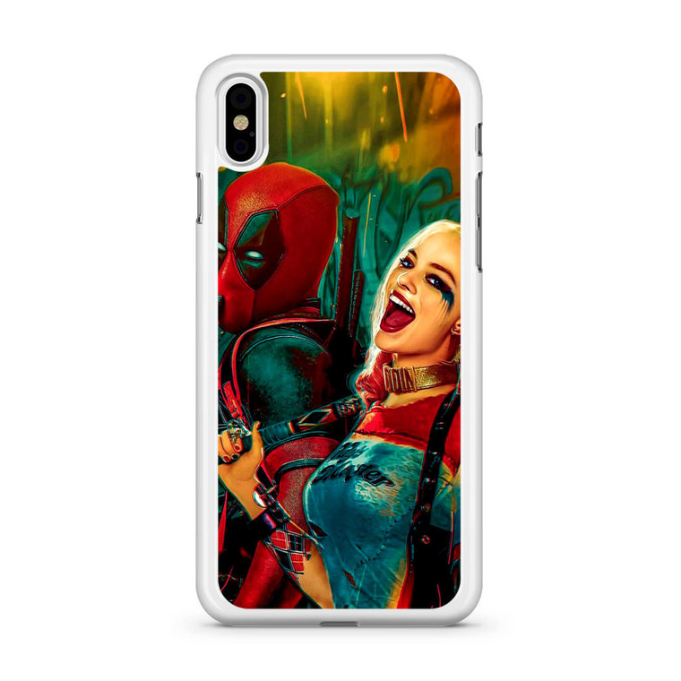 Suicide Squad Harley Quinn and Deadpool iPhone X Case