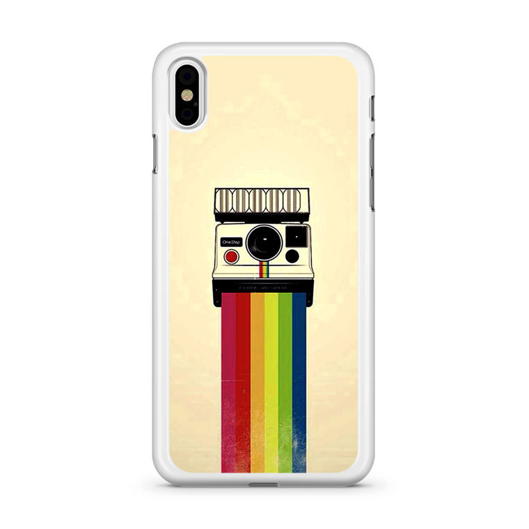 Polaroid Camera Colorful Rainbow iPhone X Case