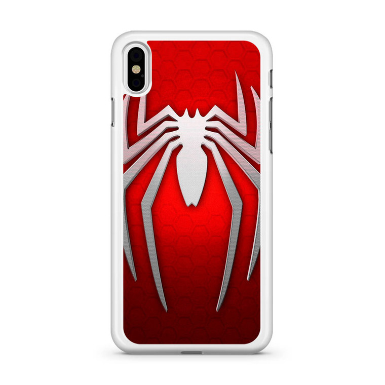 Spiderman Logo Red White iPhone X Case