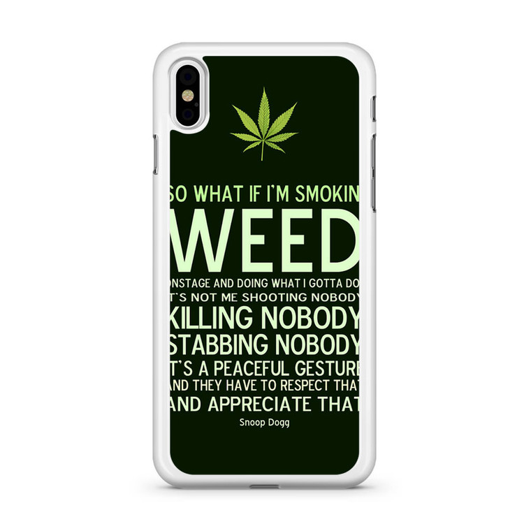 Cool Weed Snoop Dog iPhone X Case
