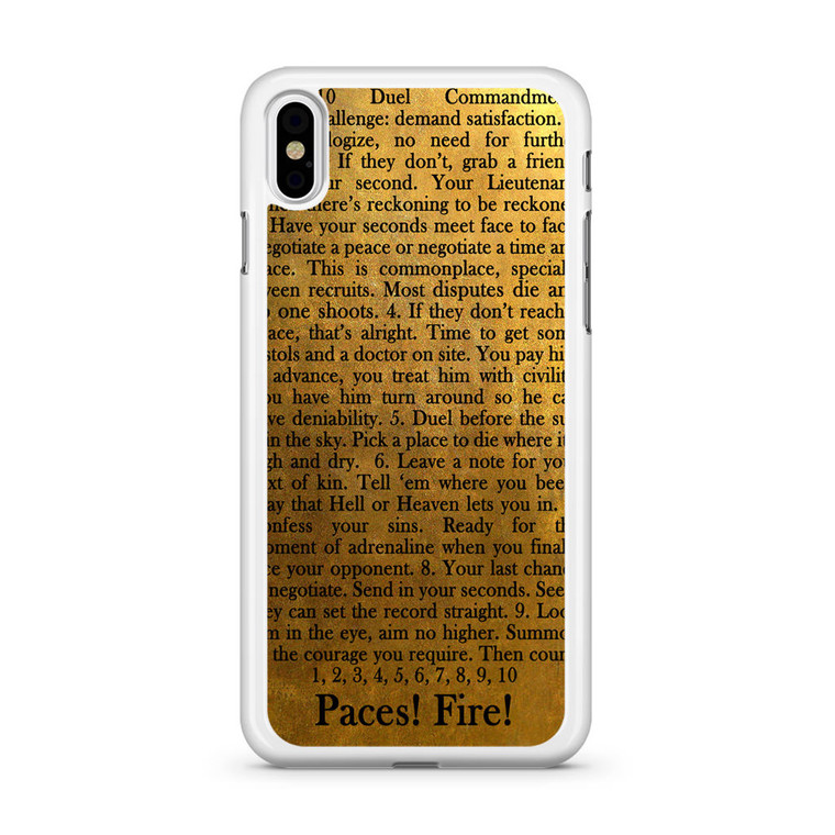 Hamilton Ten Duel Commandments Lyrics iPhone X Case