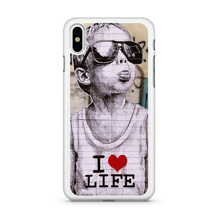 I Love Life Banksy iPhone X Case