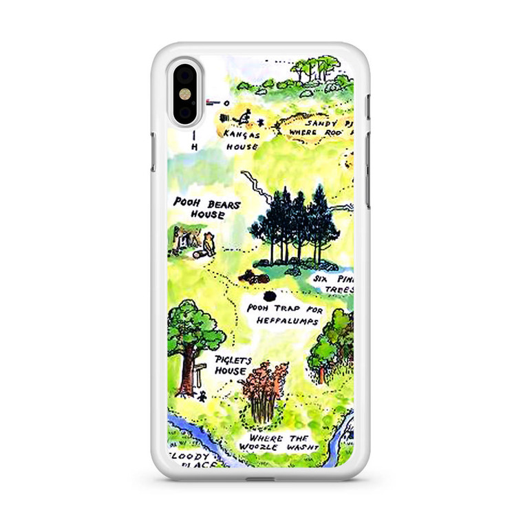 Winnie the Pooh Hundred Acre Woods Map iPhone X Case