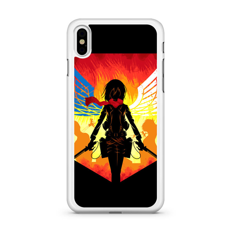 Attack On Titan Mikasa Shillouete iPhone X Case