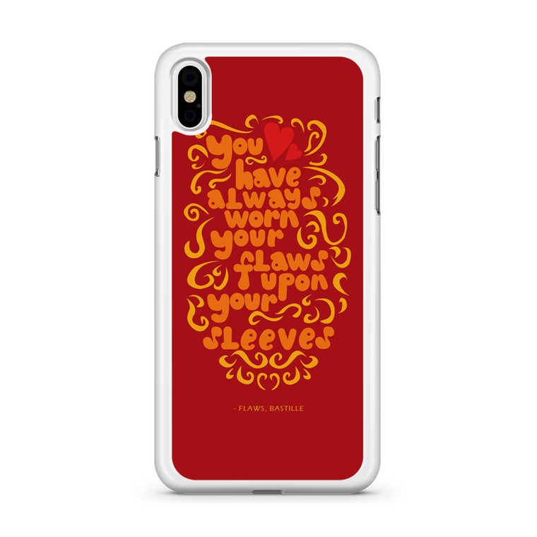 Bastille Lyrics Flaws1 iPhone X Case