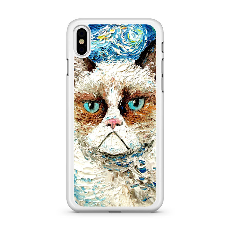 Starry Night Grumpy Cat iPhone X Case