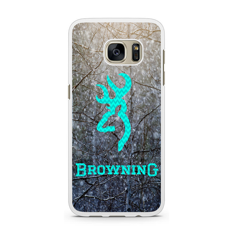 Browning Turquoise Chevron Samsung Galaxy S7 Case