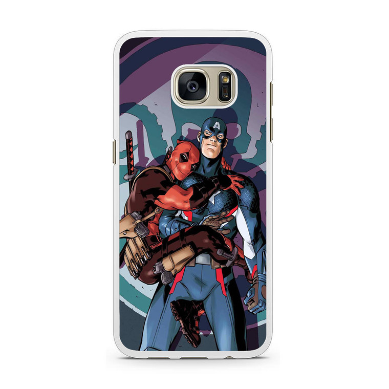 Deadpool and Captain America Samsung Galaxy S7 Case