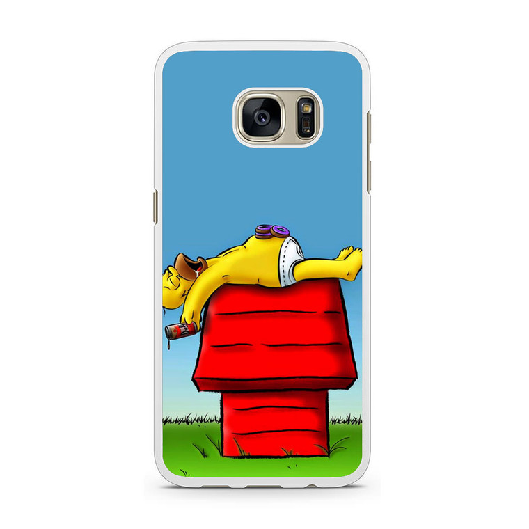 Homer X Snoopy Samsung Galaxy S7 Case