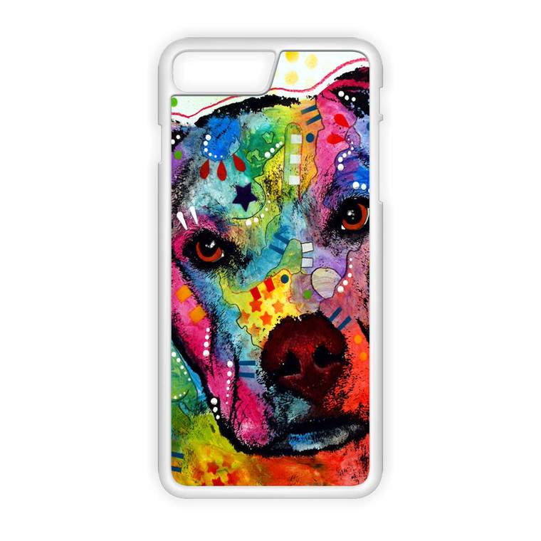 Pitbull Love Painting iPhone 7 Plus Case