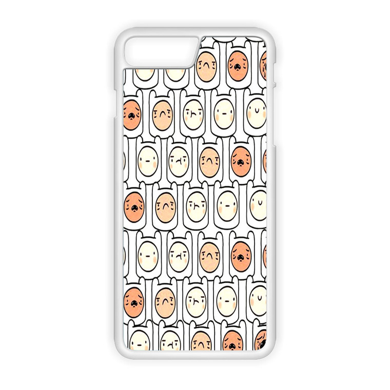 Adventure Time Finn's Face Pattern iPhone 7 Plus Case