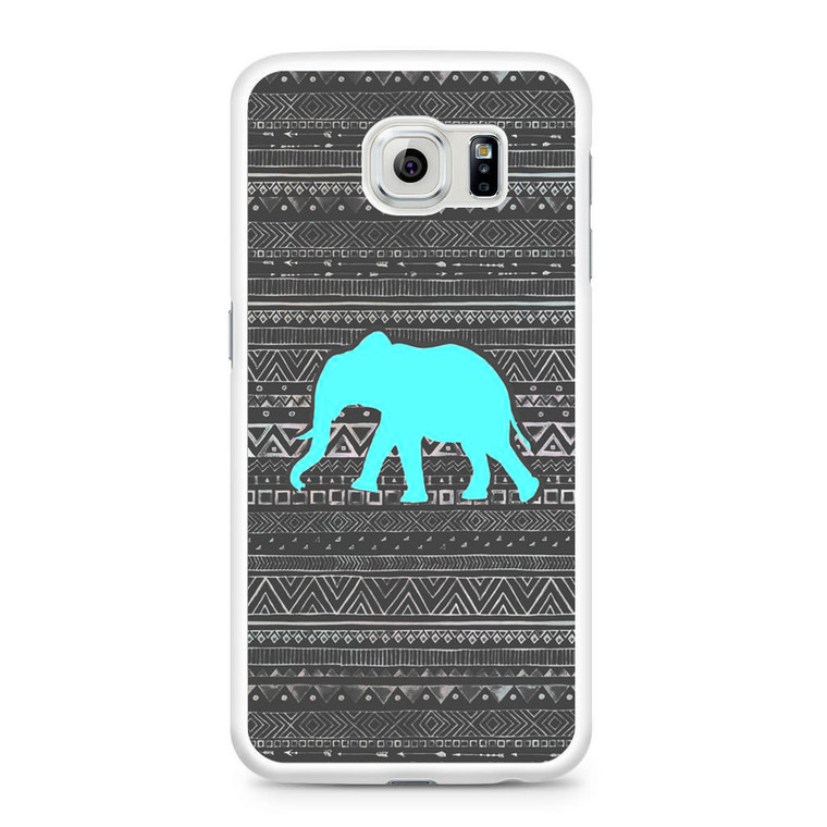 Aztec Elephant Turquoise Samsung Galaxy S6 Case