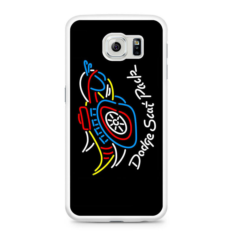 Dodge Scat Pack Mopar Logo Neon Sign Samsung Galaxy S6 Case