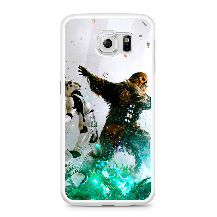 Chewbacca Vs Stormtrooper Samsung Galaxy S6 Case