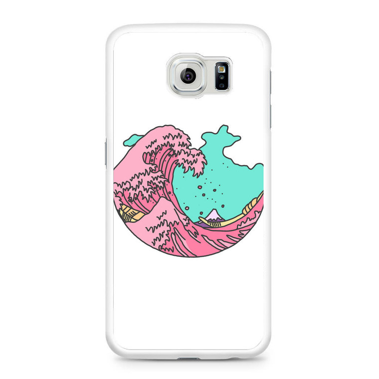 Japanese Pastel Wave Samsung Galaxy S6 Case