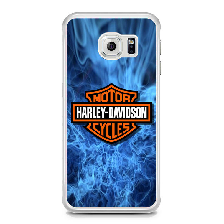 Harley Davidson Blue Flame Samsung Galaxy S6 Edge Case