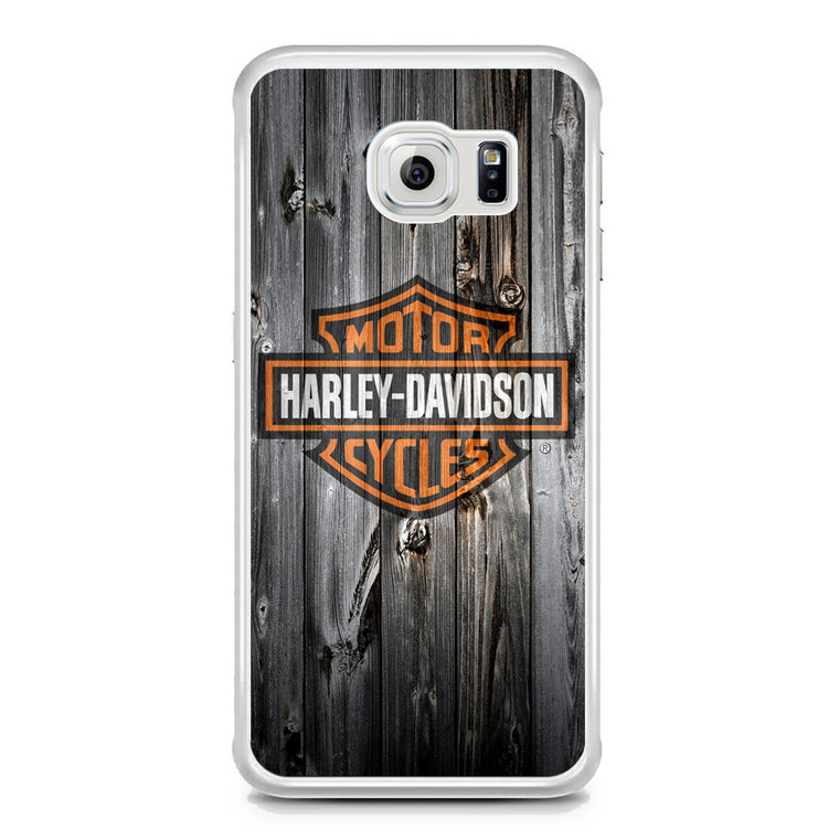 Harley Davidson Wood Art Samsung Galaxy S6 Edge Case