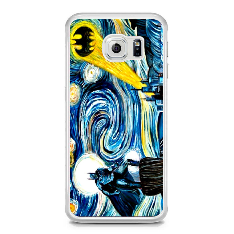 Batman Van Gogh Starry Night Samsung Galaxy S6 Edge Case