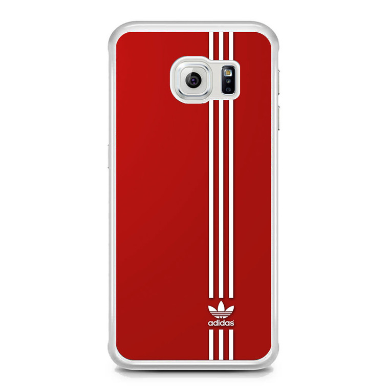 Brand Adidas Red White Sport Samsung Galaxy S6 Edge Case