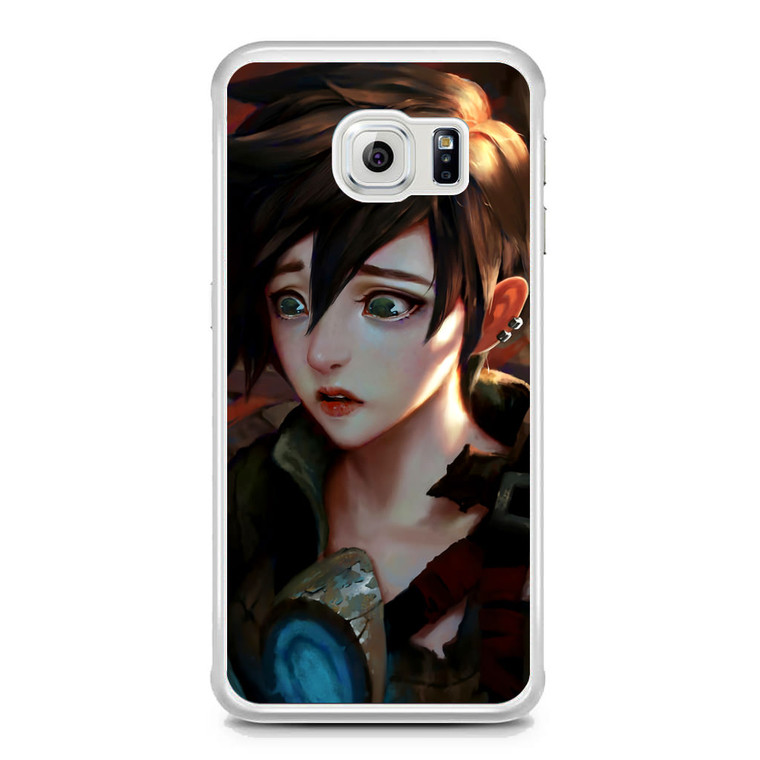 Tracer Overwatch Art Samsung Galaxy S6 Edge Case