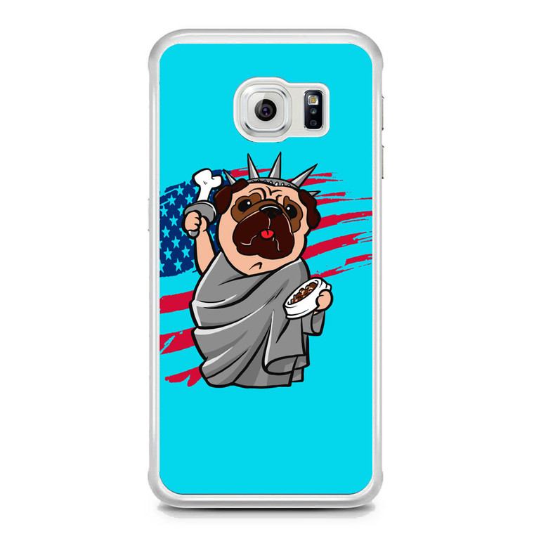 4th of July, Independence day Pug Samsung Galaxy S6 Edge Case