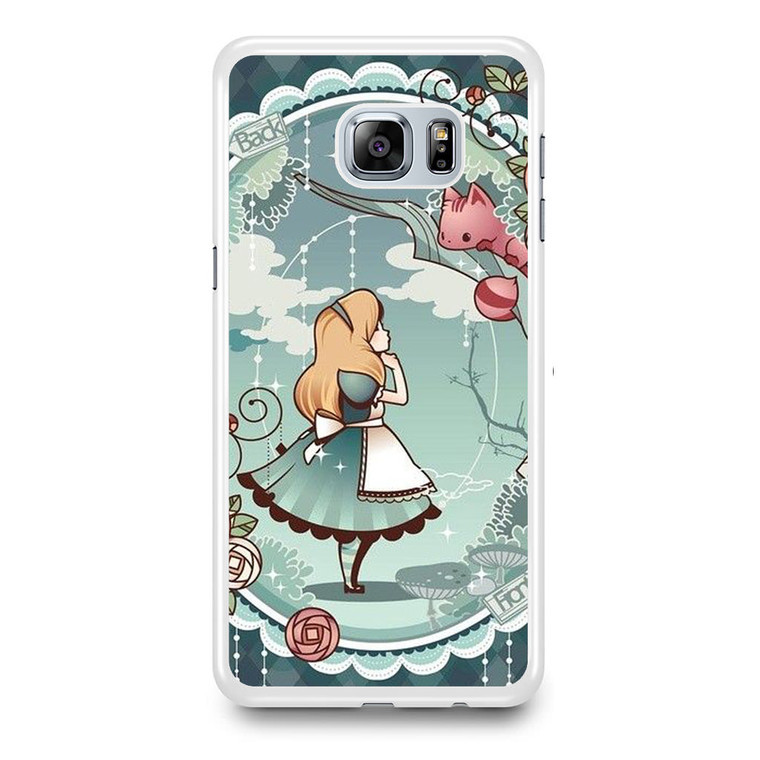 Alice and Cheshire Cat Poster Samsung Galaxy S6 Edge Plus Case