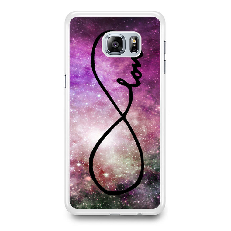 Infinity Love Purple Galaxy Nebula Samsung Galaxy S6 Edge Plus Case